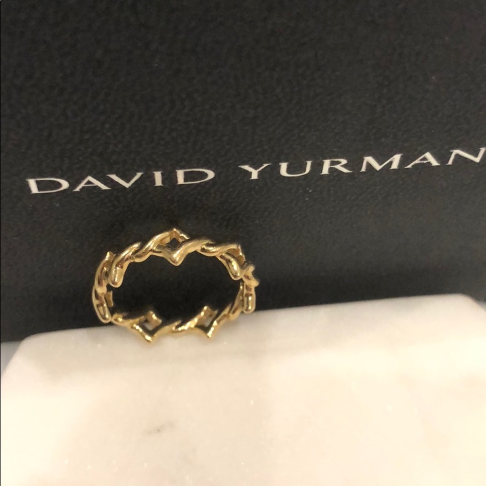 David Yurman Yellow Gold Venetian Quatrefoil Ring